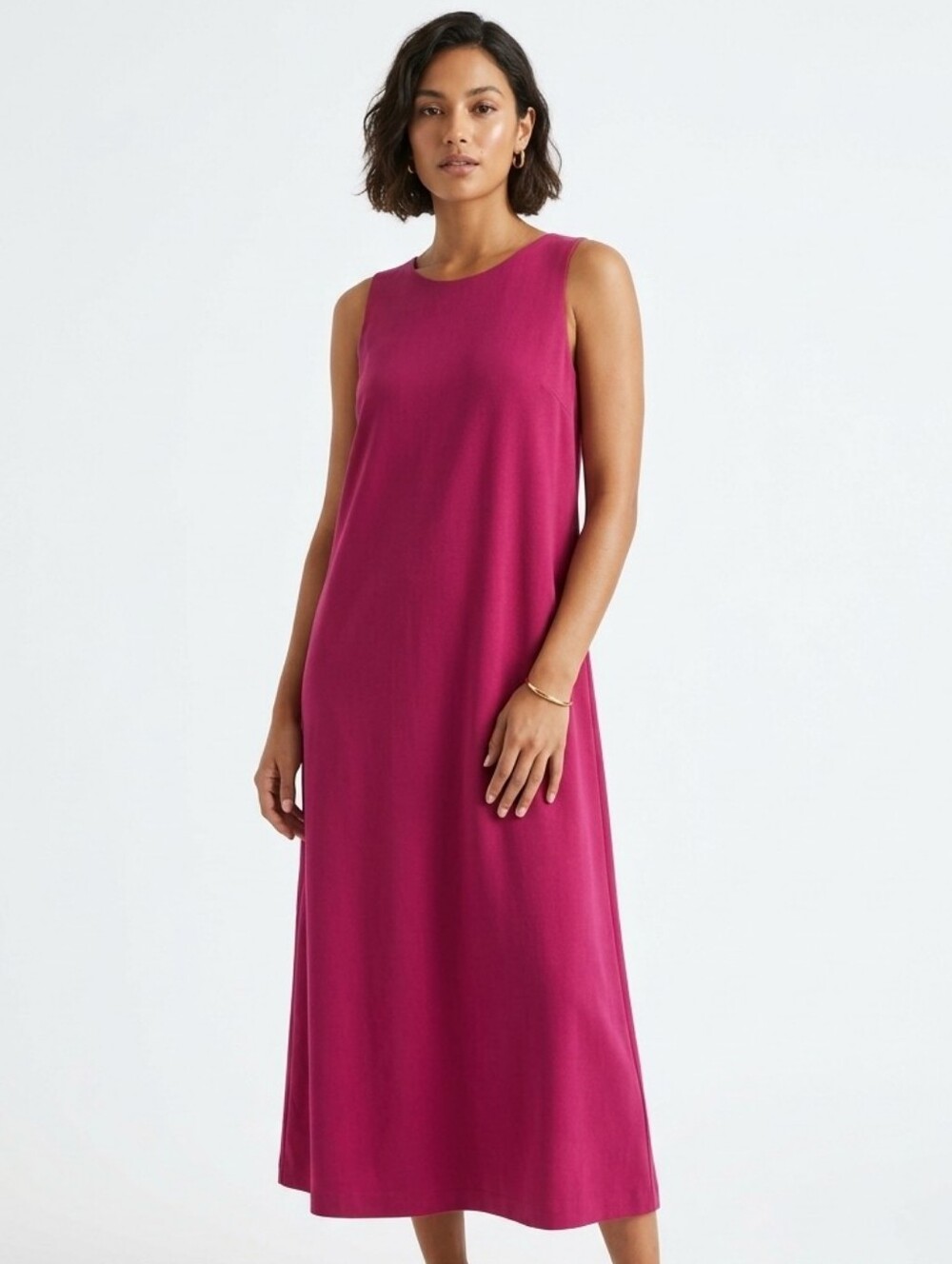 NWT Rachel Women's Maxi Linen Dress in Hibiscus Size XL Boho Casual Sleeveless